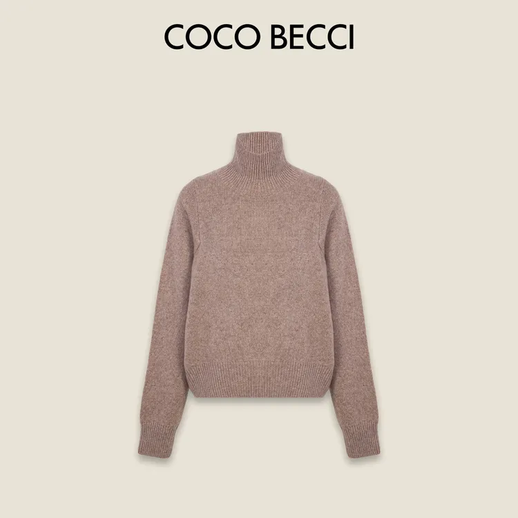 COCO BECCI【高领羊毛毛衣】100%绵羊毛高级感针织衫CFXYC33130