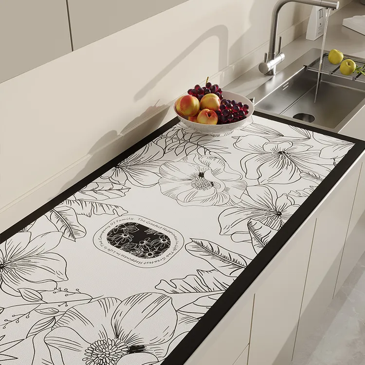 长条厨房沥水垫台面吸水垫灶台软硅藻泥防滑隔热耐高温防烫餐垫