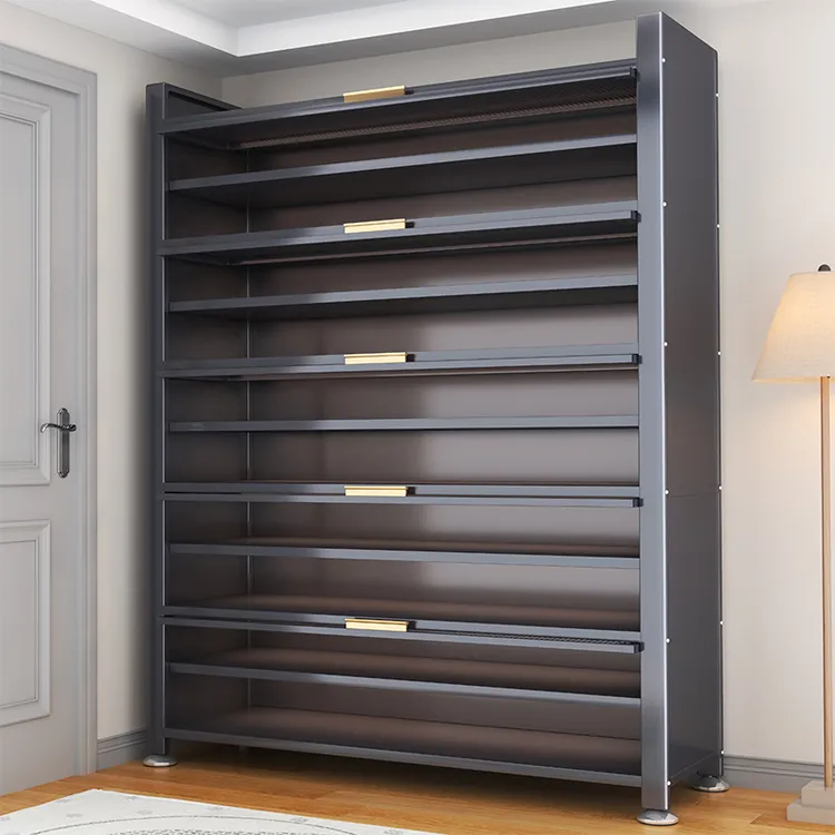 【抄底价】钢制鞋柜家用门口玄关柜爆款大容量上翻门防尘入户收纳柜