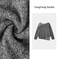 【TangTang·Studio】灰色镂空拼接时尚气质显瘦女装毛衣-2510562