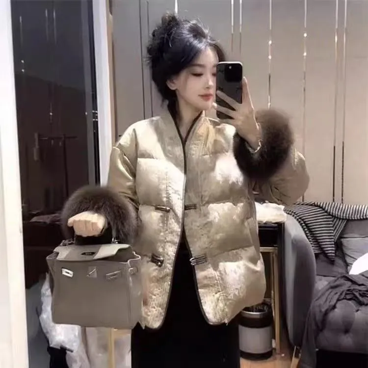 新中式国风盘扣棉服女冬季新款高级感复古显瘦保暖加厚短款外套潮