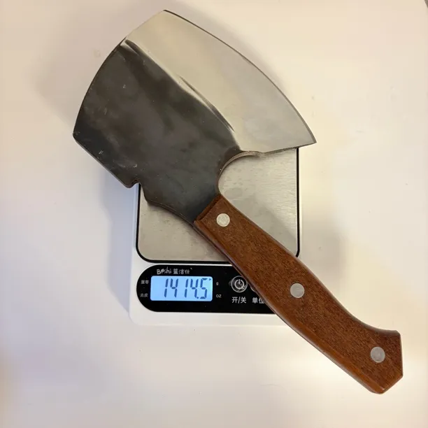 锻打高碳钢斧头刀砍骨牛大骨屠户专用硬度60农具沙比利木柄