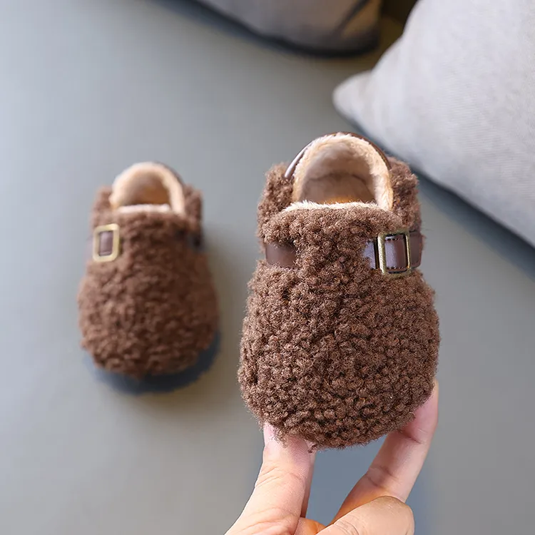 冬季婴儿棉鞋女童0一1岁婴幼儿毛毛鞋公主学步鞋软底宝宝鞋子冬鞋