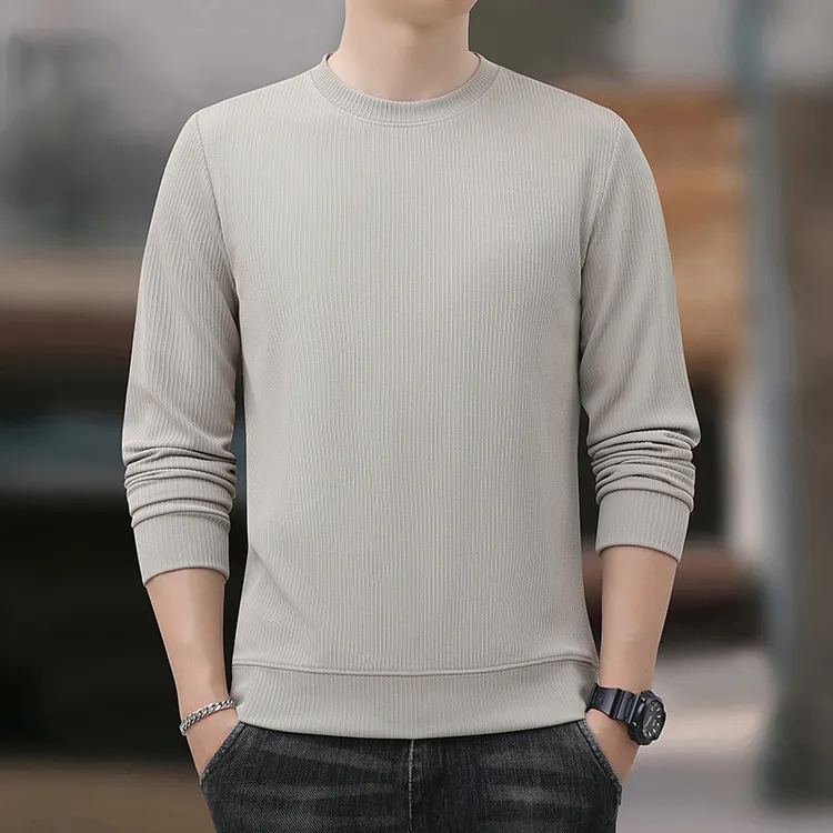 卫衣男士秋冬季新款加绒加厚T恤圆领长袖休闲百搭打底衫宽松上衣