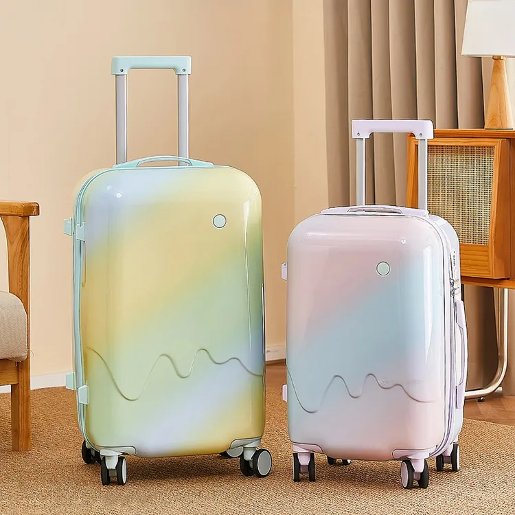 渐变雪糕款行李箱女拉杆箱结实耐用男学生大容量密码旅行登机皮箱