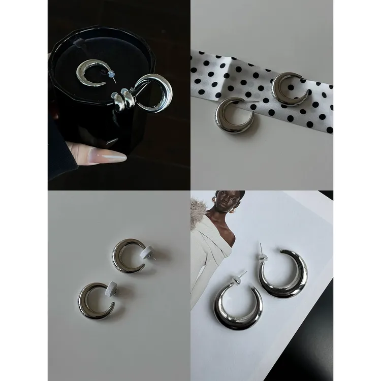 soul hug 25春夏金属小号月牙耳圈  ss033