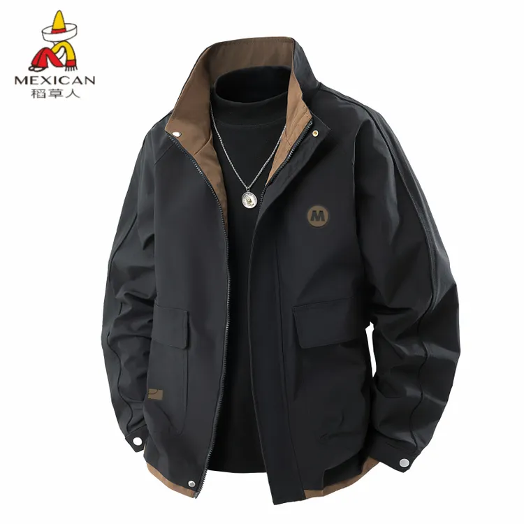 男士夹克外套2025秋季新款韩版休闲青年帅气潮流百搭立领工装上衣