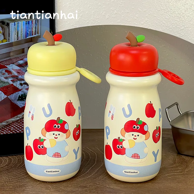 女生高颜值卡通2025新款水杯大容量保温杯可爱直饮便携保冷保热