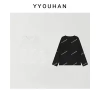 YYOUHAN 2025新款后背贴标鱼骨走线显瘦百搭长袖T恤 2509C5379