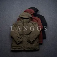  LANGGS&浪叔 25冬季连帽90白鸭绒大口袋设计保暖羽绒服-220811