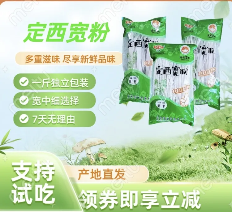 正宗甘肃定西宽粉土豆粉非纯手工粉红薯粉粉条火锅粉粉龙口粉丝