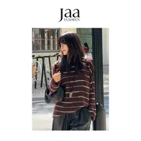 『JAABEEN』25AW秋冬条纹针织上衣毛衣简约小众设计师款 25CS0219