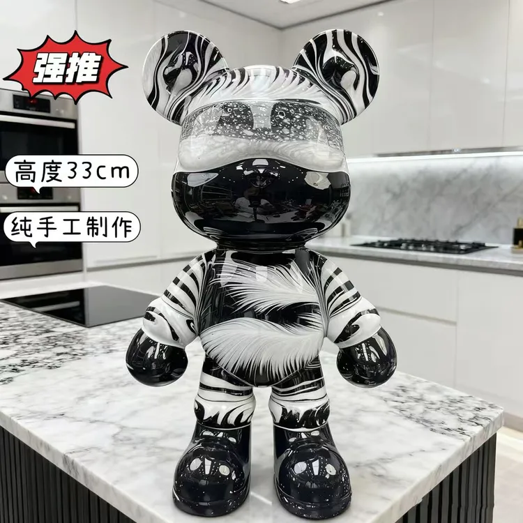（精品现货）网红流体熊摆件创意摆件网红暴力熊新房装饰品玄关摆件