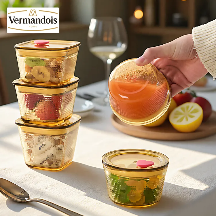 小号炖盅分装盒高硼硅玻璃密封罐食品级耐高温微波炉迷你保鲜盒