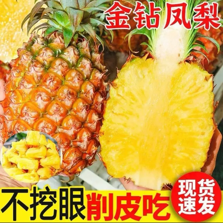 【海南直发】正宗海南金钻凤梨新鲜现摘应季水果孕妇手撕无眼菠萝