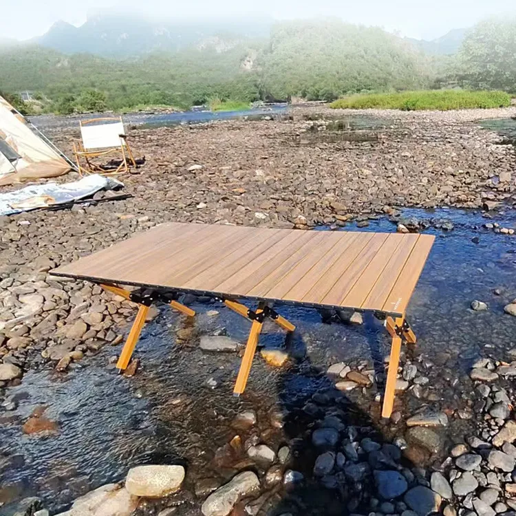 何大屋（Hodtown）户外折叠桌铝合金蛋卷桌露营野餐桌椅便携装备野
