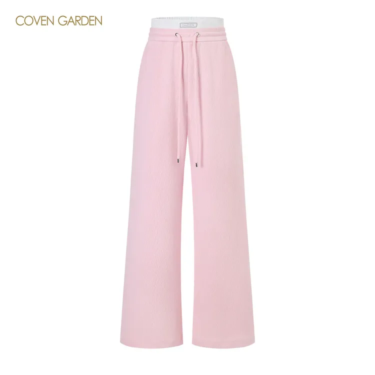 【哥文花园】针织休闲裤宽松百搭直筒长裤CSA4063620