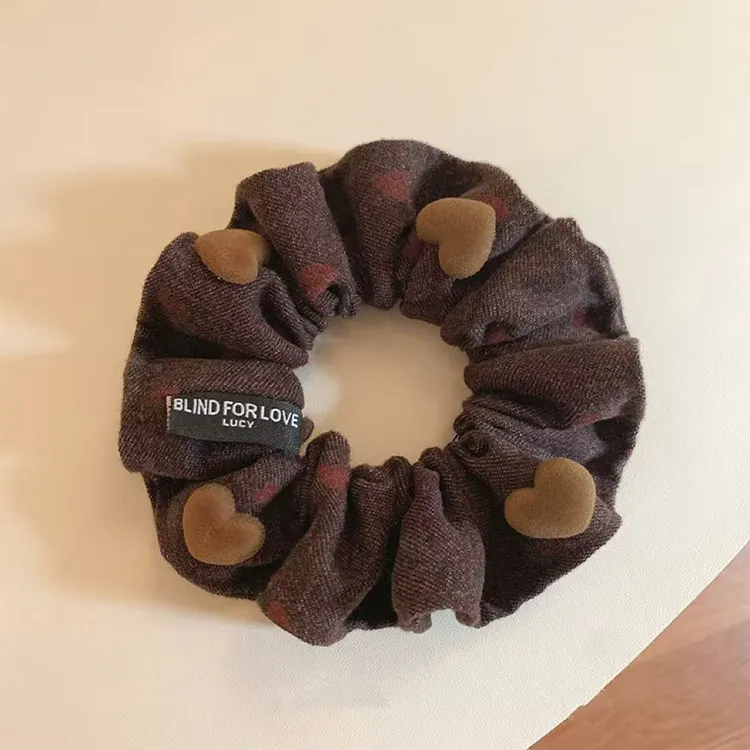 设计感小众爱心大肠发圈女韩系气质扎头发丸子头发绳头绳皮筋发饰