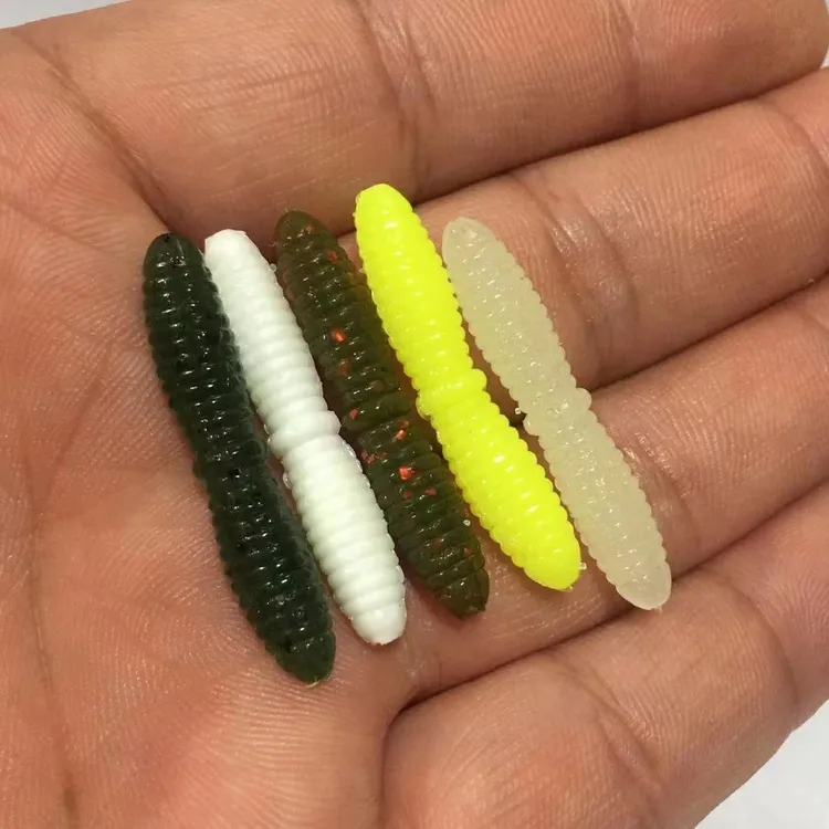 Yoshikawa吉川腥味微物缓沉小面条虫黑坑太阳鱼鲈鱼软虫路亚软饵