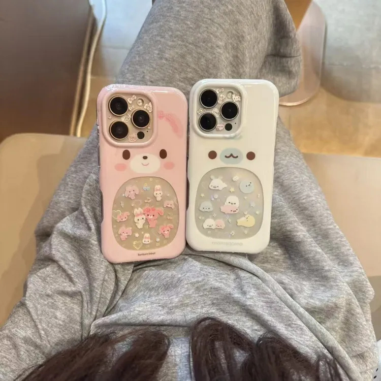 啵啵兔美乐蒂豆芝麻小豹适用iPhone16promax可爱15pro手机壳14/13
