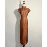 丝路嘉和。【琥珀流光】I 经典款香云纱提花国风新中式改良旗袍