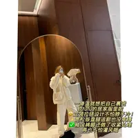 徐秋阳 立领居家服 简约立领毛毛绒家居服时尚套装