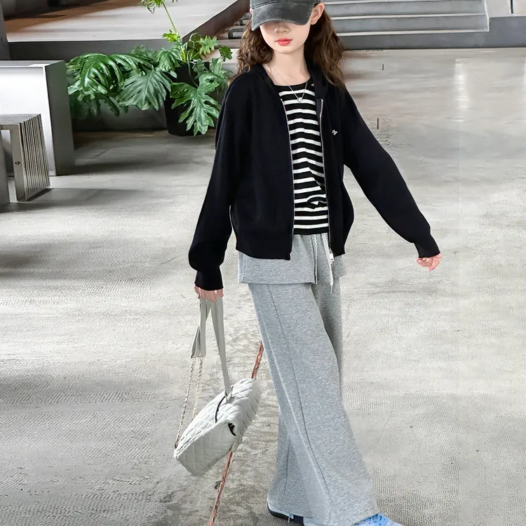 简约潮牌店铺儿童服装2025年款衣服女童装春秋装外套6-12岁高级感