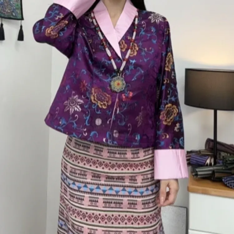 新款藏式不丹服外套上衣➕围裙传统气质服装