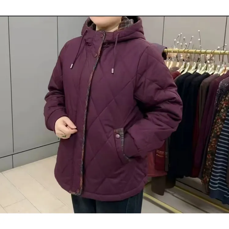 26180加棉过冬款大码连帽遮肉显瘦棉服外套