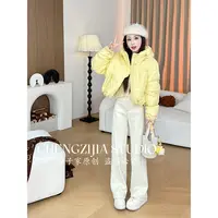 【裴诗婷】WT00083拉链抽绳带帽外套羽绒服