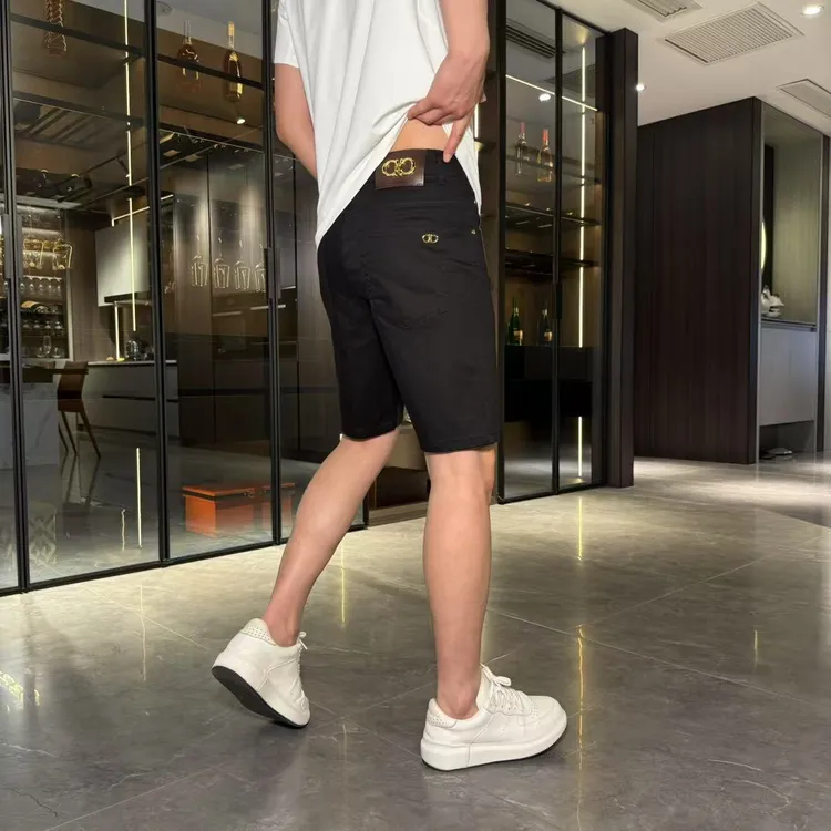 9826-1夏季新款男士三防牛仔短裤时尚百搭高弹五分裤