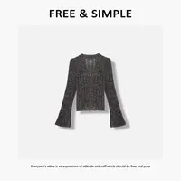 Free&Simple-‘宝藏衫’早秋款极简风小清新感纯色开衫毛衣-WS937