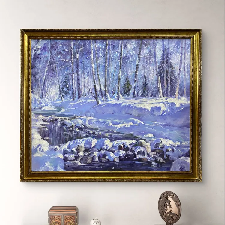 布面油画《雪境》110×90CM