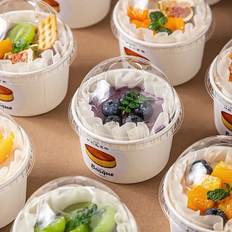 2英寸迷你巴斯克蛋糕包装盒纸杯蛋糕纸托芋泥烤蛋奶打包盒子烘焙