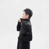 2025溏朵记冬季新款黑色经典休闲加厚保暖小怪兽羊毛服88218