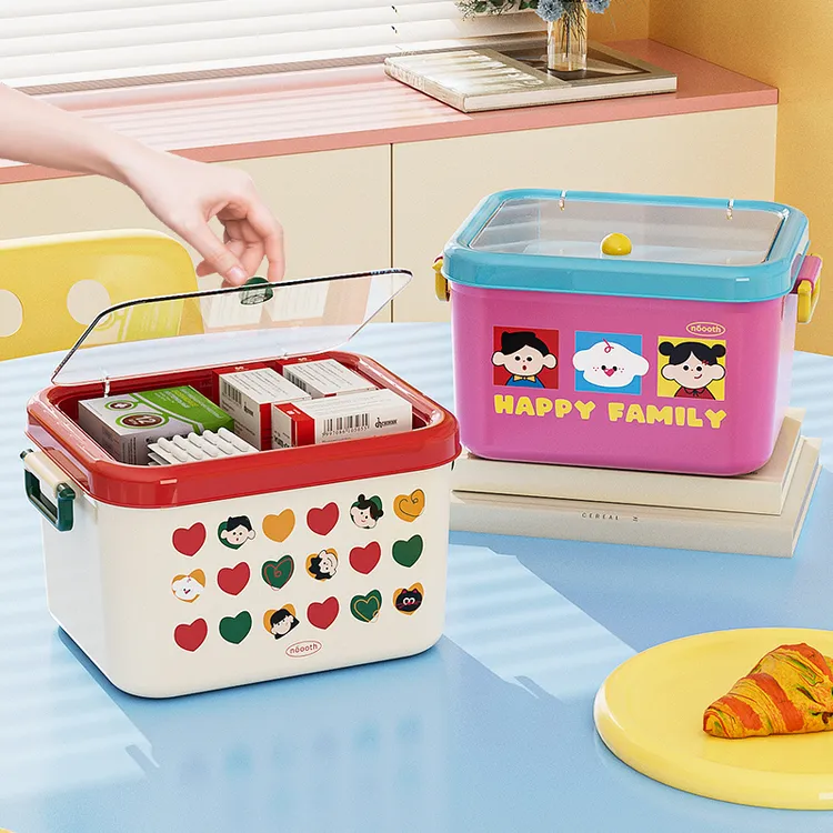 医药箱药物双层药品收纳盒家庭装医疗箱家用药盒收纳箱药包大容量