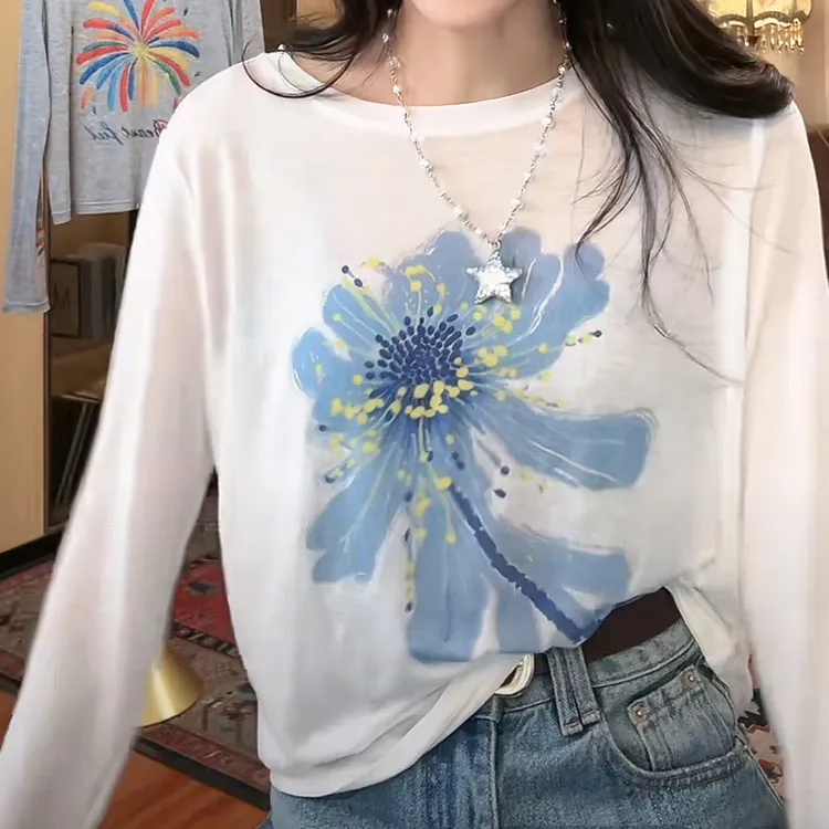 复古减龄休闲设计显瘦防晒上衣女2025夏季新款气质显瘦通勤上衣