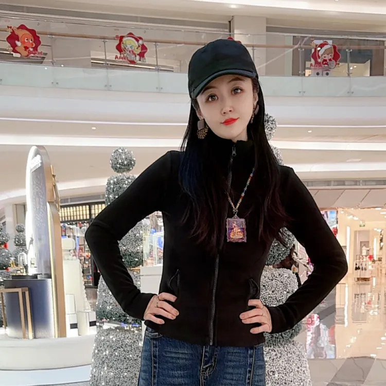 双面奥粒绒立领简约外套女秋冬保暖修身百搭上衣➕洗衣袋