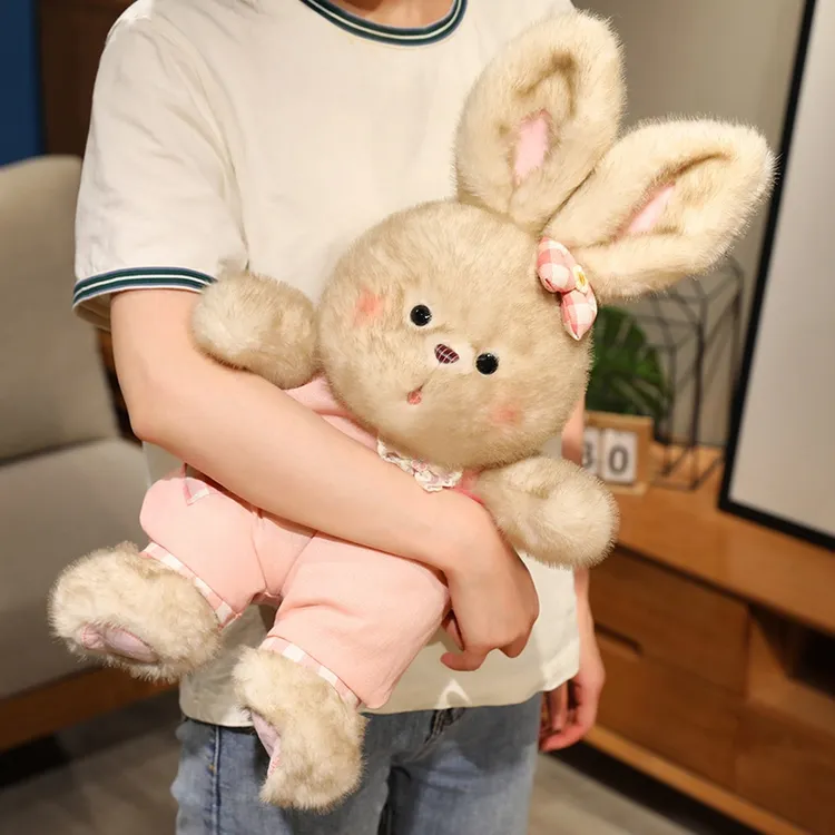 可爱蓝汐兔子玩偶毛绒玩具小白兔公仔布娃娃女孩睡觉抱枕生日礼物