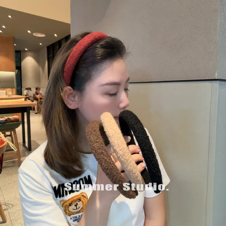 经典毛呢发箍！品质毛呢款复古百搭高级感头箍法式发卡毛绒港风女