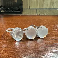 【书记甄选】天然奶白晶戒指 多样式发一件 114CK