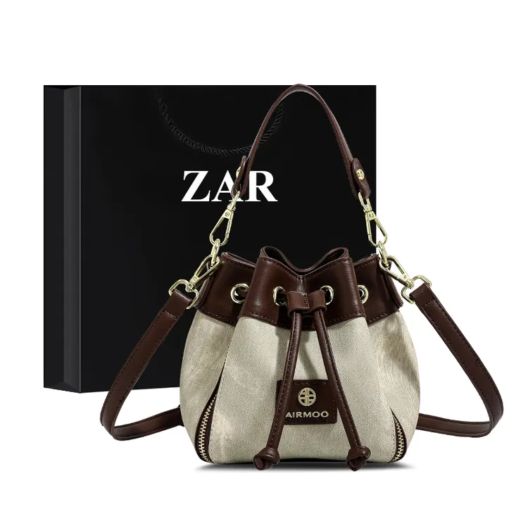 ZAR&RUILR/查瑞娜高级感水桶包包女时尚百搭单肩斜挎包通勤手提包