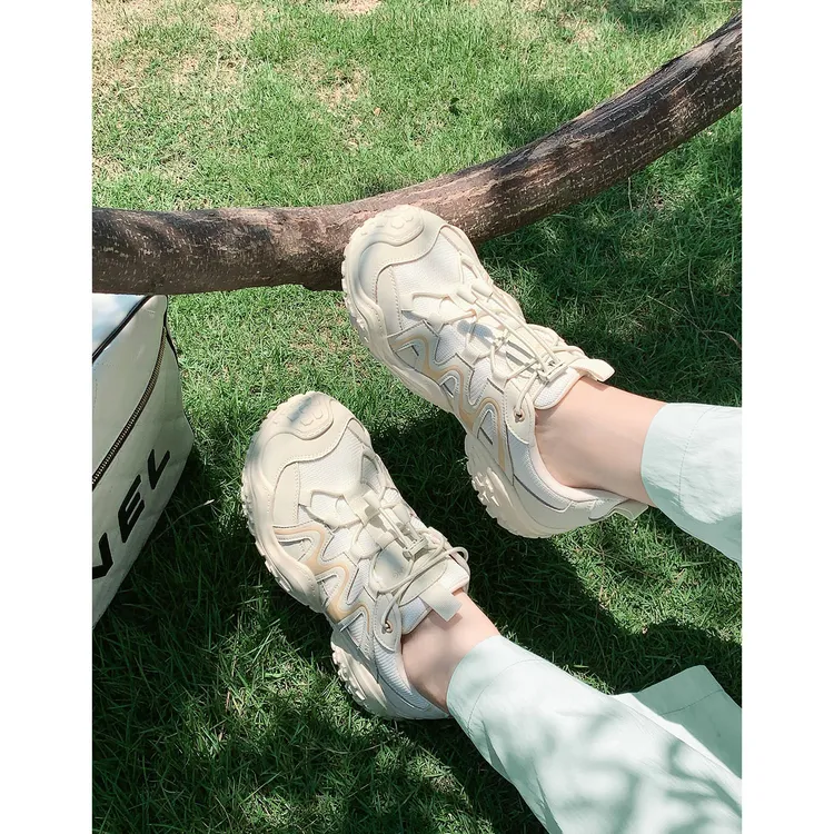 美洋MEIYANG 奶油芝士休闲鞋【商场同款】 撞色厚底运动鞋