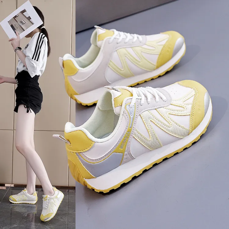鞋子女ins潮牌百搭德训鞋女2025秋季新款运动鞋拼色阿甘小白鞋女