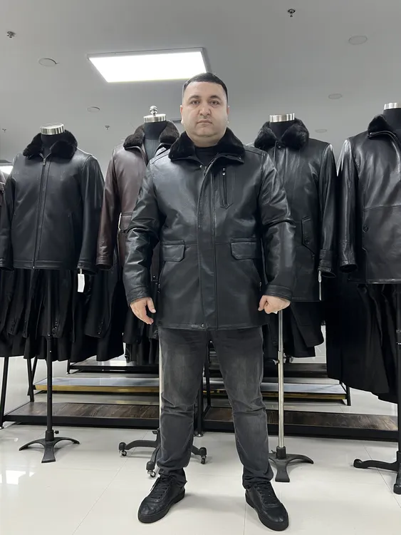 【阿吉巴伊】山羊皮冬季毛领外套#3121