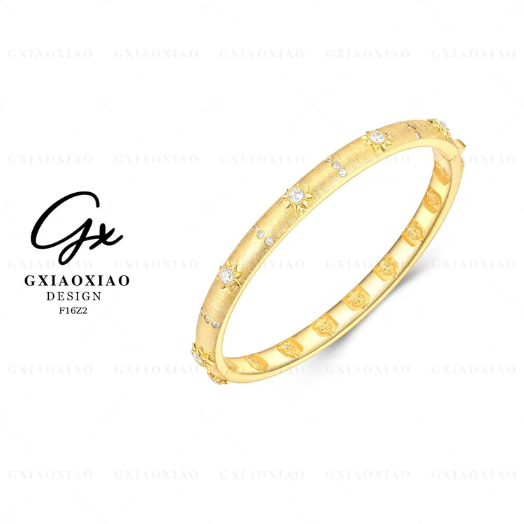 G XIAOXIAO 镀K金 【八芒星】法式高级气质百搭手镯 F16Z2