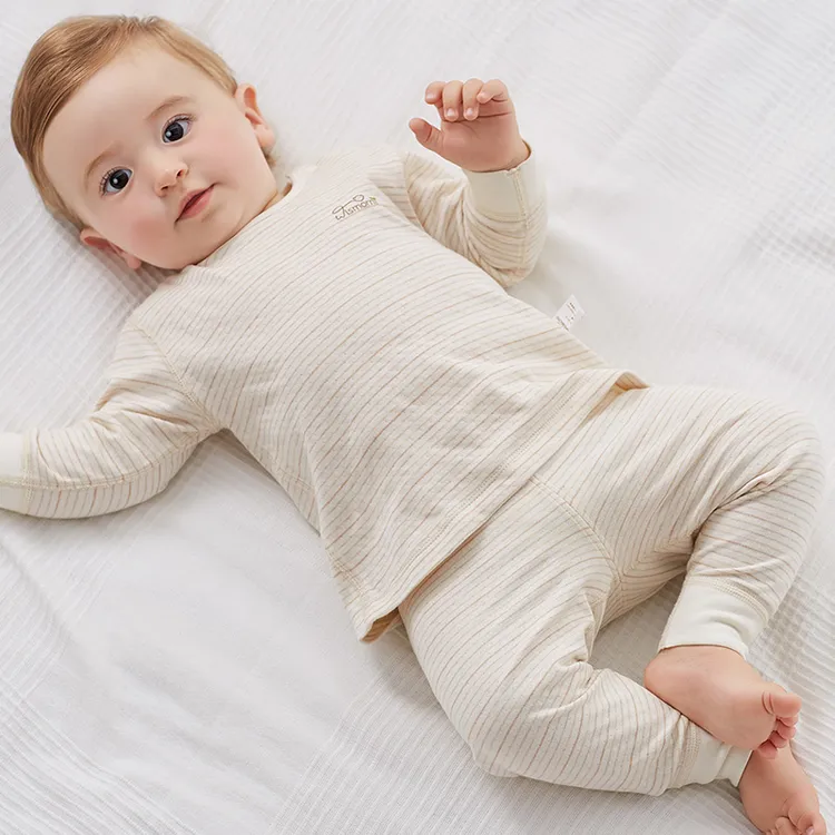 【微狮牧尼-分体套装】婴儿保暖内衣秋冬套装纯棉宝宝睡衣两件套