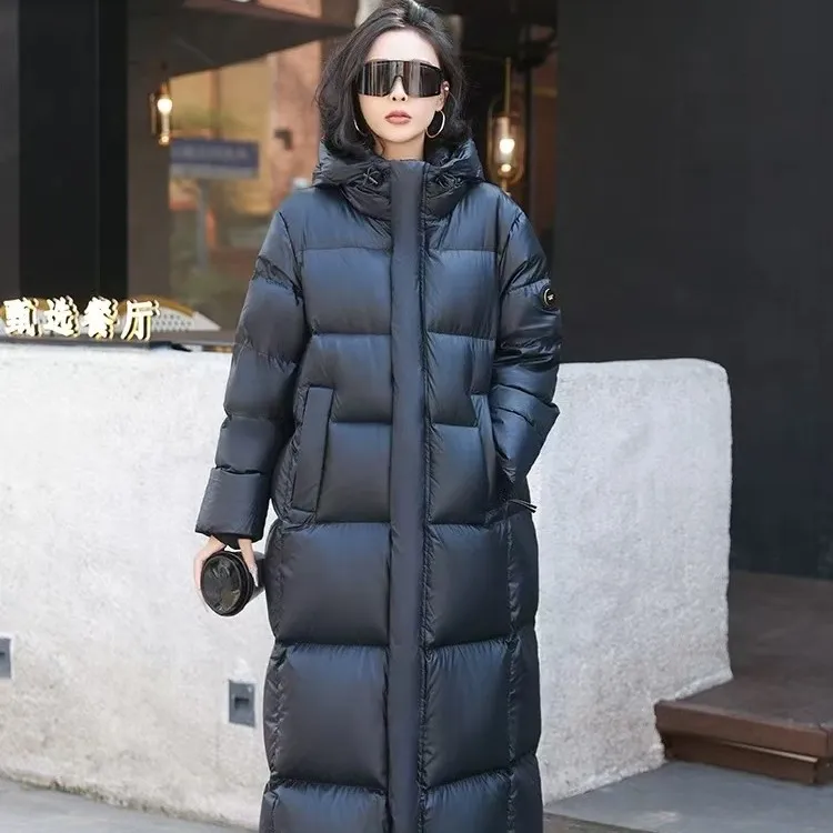 【一博同款】羽绒服绒高端百搭情侣长款新款保暖加厚东北御寒团
