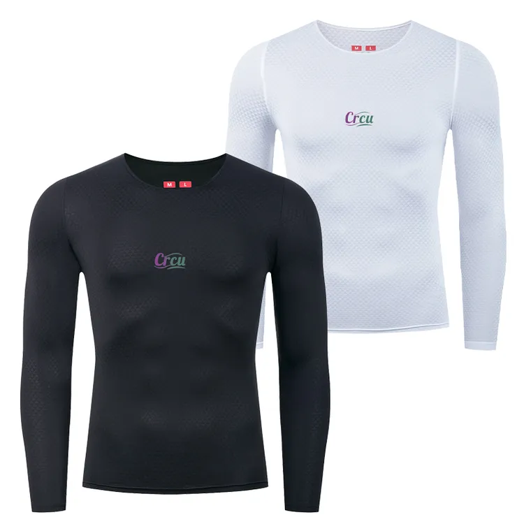 CRCU公路行服长袖排汗衫运动速干保暖打底排汗衫透气衣服