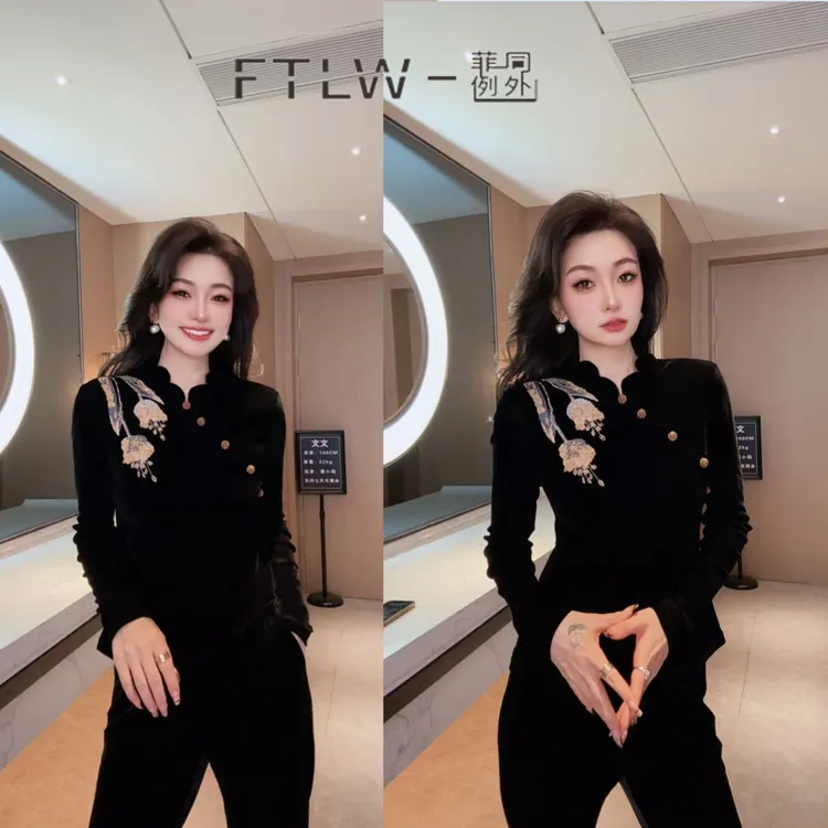 板熙FTLW-【金影琉光】高级感气质时尚优雅女装上衣-3939